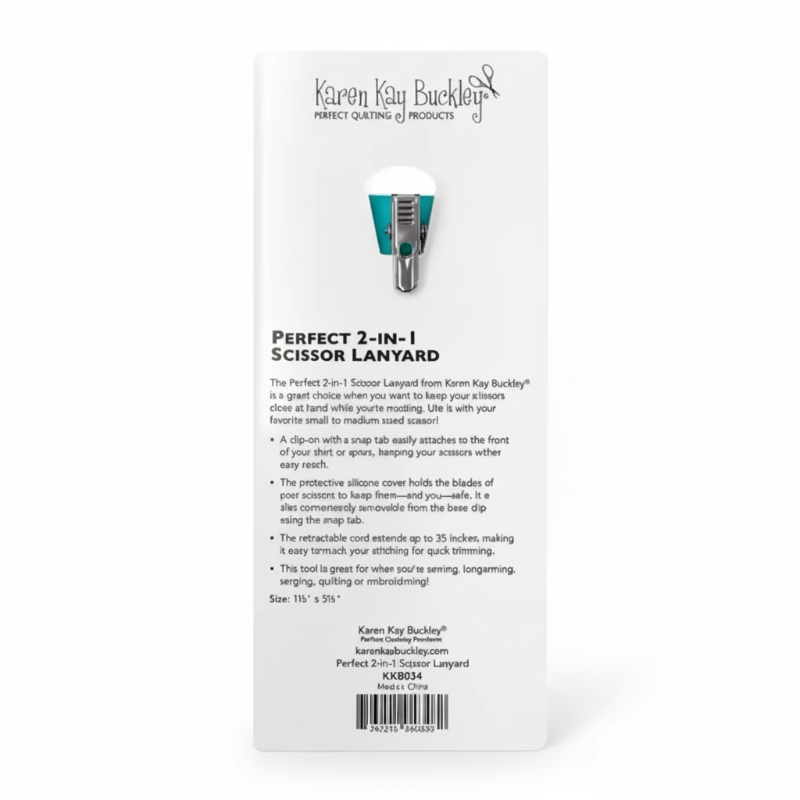 Karen Kay Buckley Perfect 2-in-1 Scissor Lanyard packaging on a white background