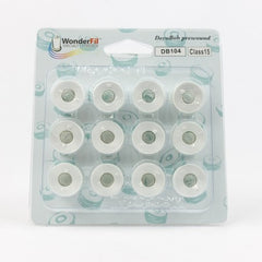 DecoBob Prewound Bobbins Class 15 12ct White