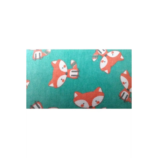 Fox on teal