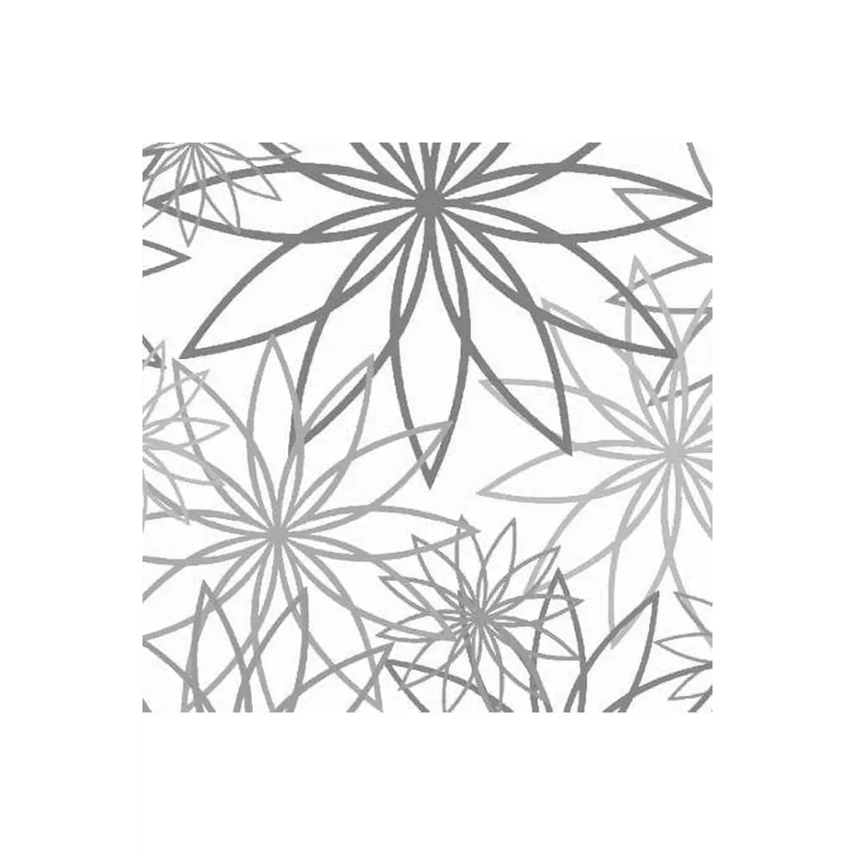 Maywood Studio White/Gray Star Flower 108in Wide Back