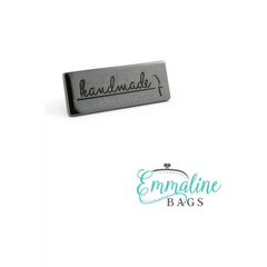 Metal Bag Label "handmade" with Bird