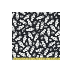 Fabric, When Stars Align Palmistry Charcoal - Michael Miller Fabrics