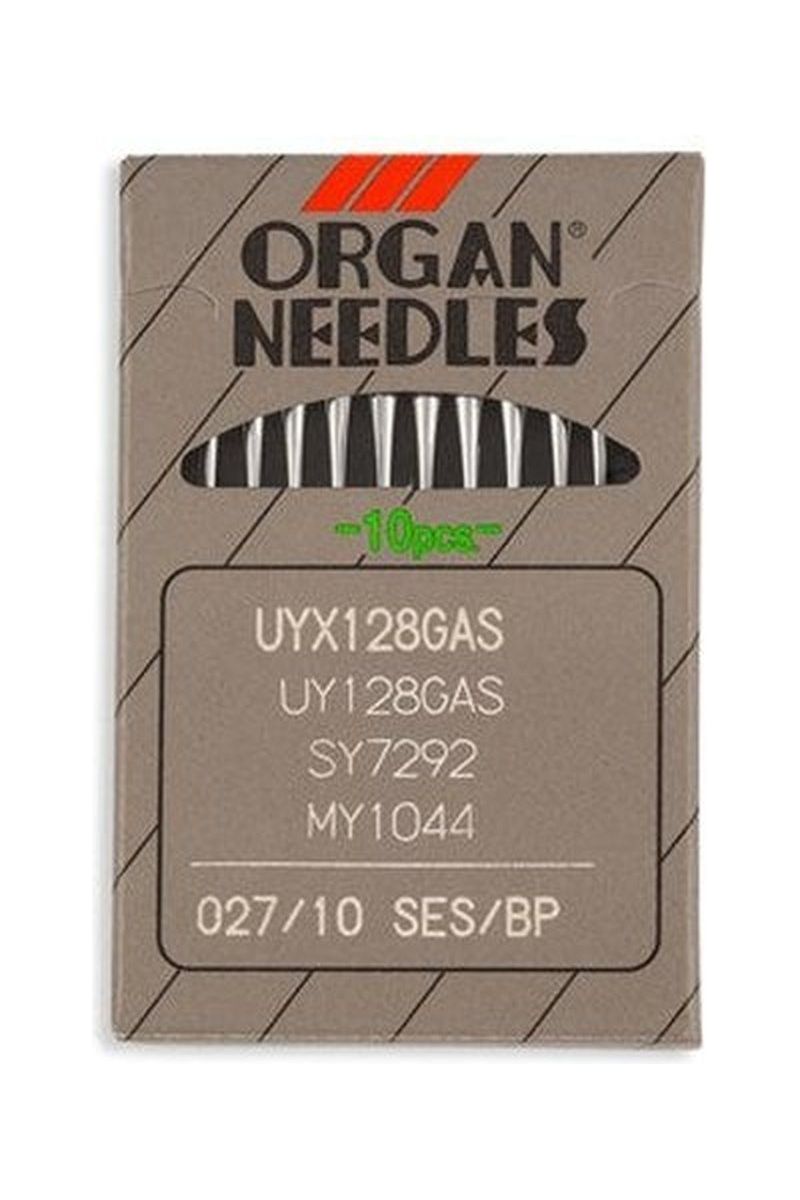 Organ Brand Industrial Machine Needles - System: UYx128GAS, UY128GAS, SY7292, MY1044 - 10/Pack