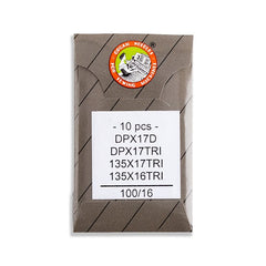 Organ Leather Point Straight Stitch Industrial Machine Needles - 135x16 TRI, DPx16D - 10/Pack
