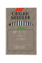 Organ Brand Industrial Machine Needles - System: 135x17, DPx17 - 10/Pack