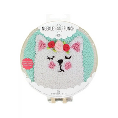 NEEDLE LICIOUS Needle Punch Kit 15.2 x 15.2 cm 6" x 6" - Cat