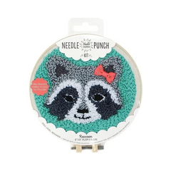 NEEDLE LICIOUS Needle Punch Kit 15.2 x 15.2 cm 6" x 6" - Raccoon