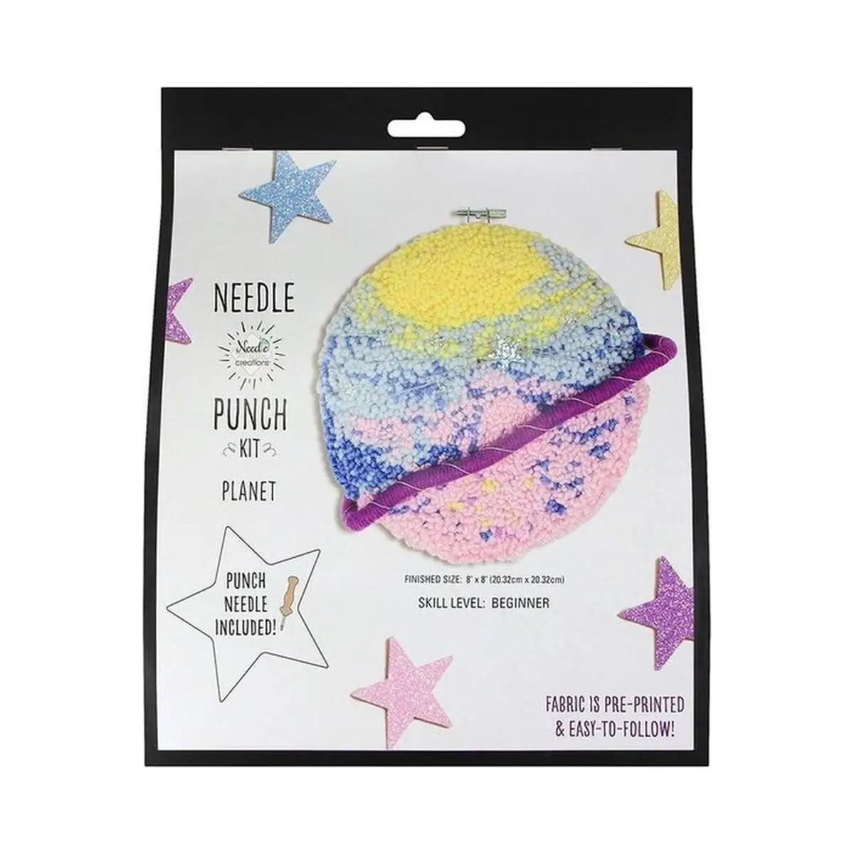 NEEDLE LICIOUS Needle Punch Kit 20.3 x 20.3 cm 8" x 8" - Planet