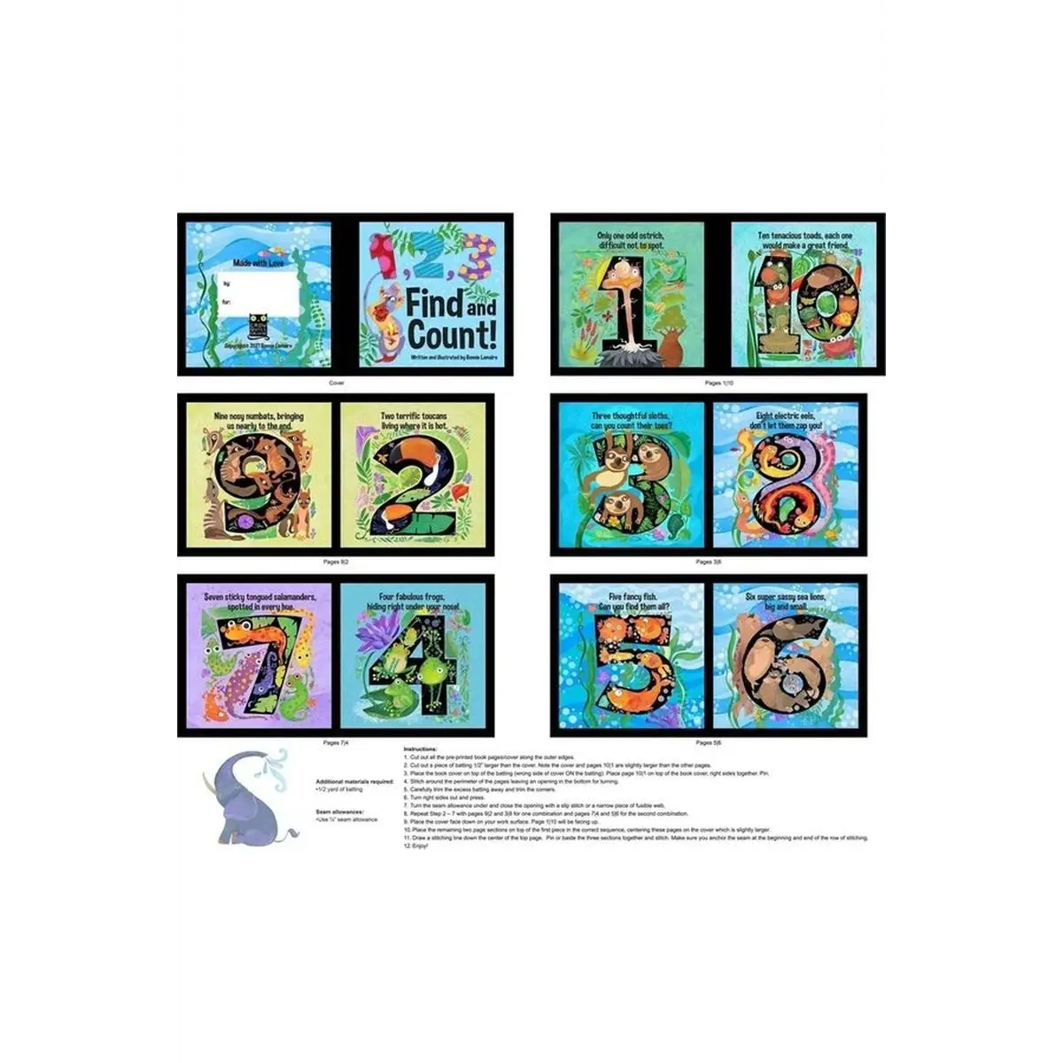 ABC 123 Book Panel - DP24946-99
