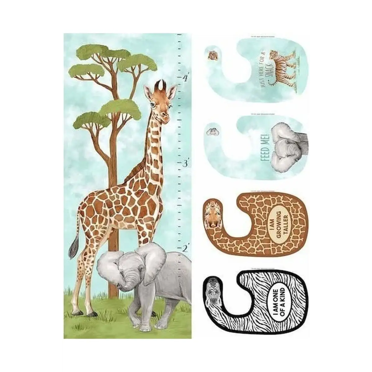 Baby Safari Baby Safari Growth Chart & Bibs - DP24671-63