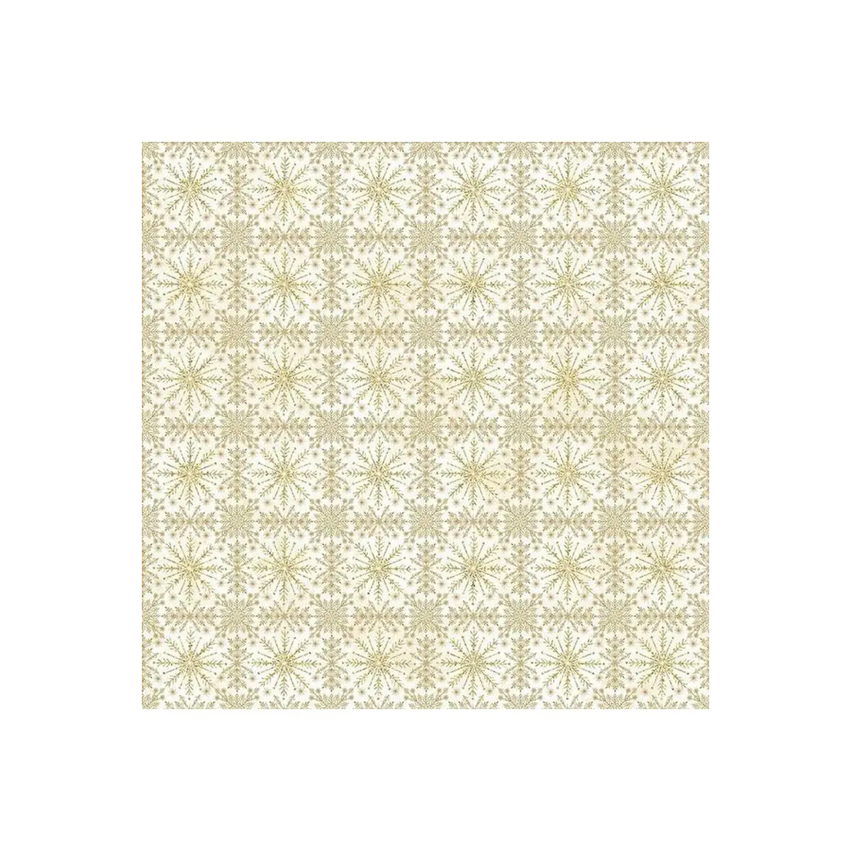 Stonehenge Christmas Joy Golden Snowflakes White - 24780M-10
