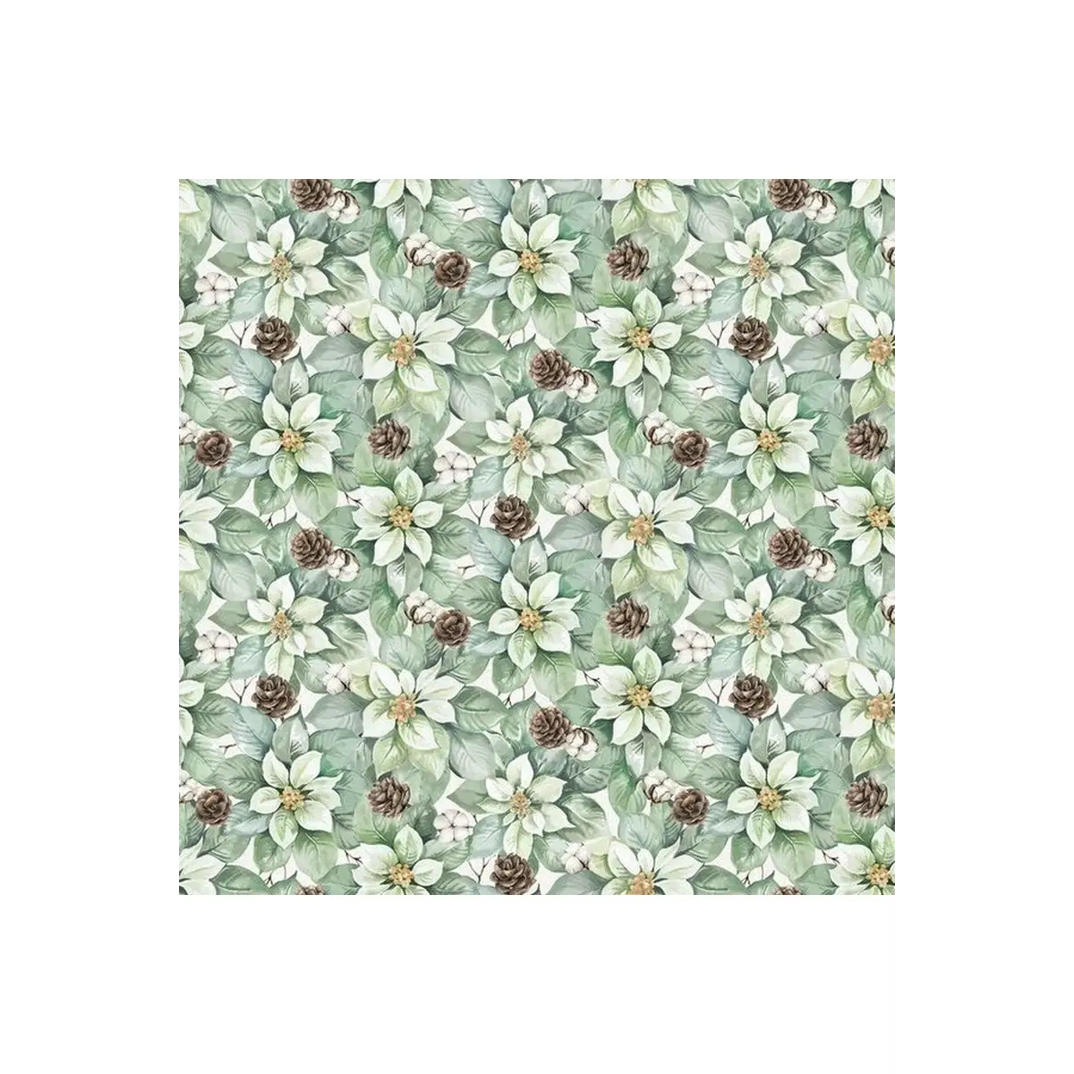White Linen Christmas Pack Poinsettia - 25429-10