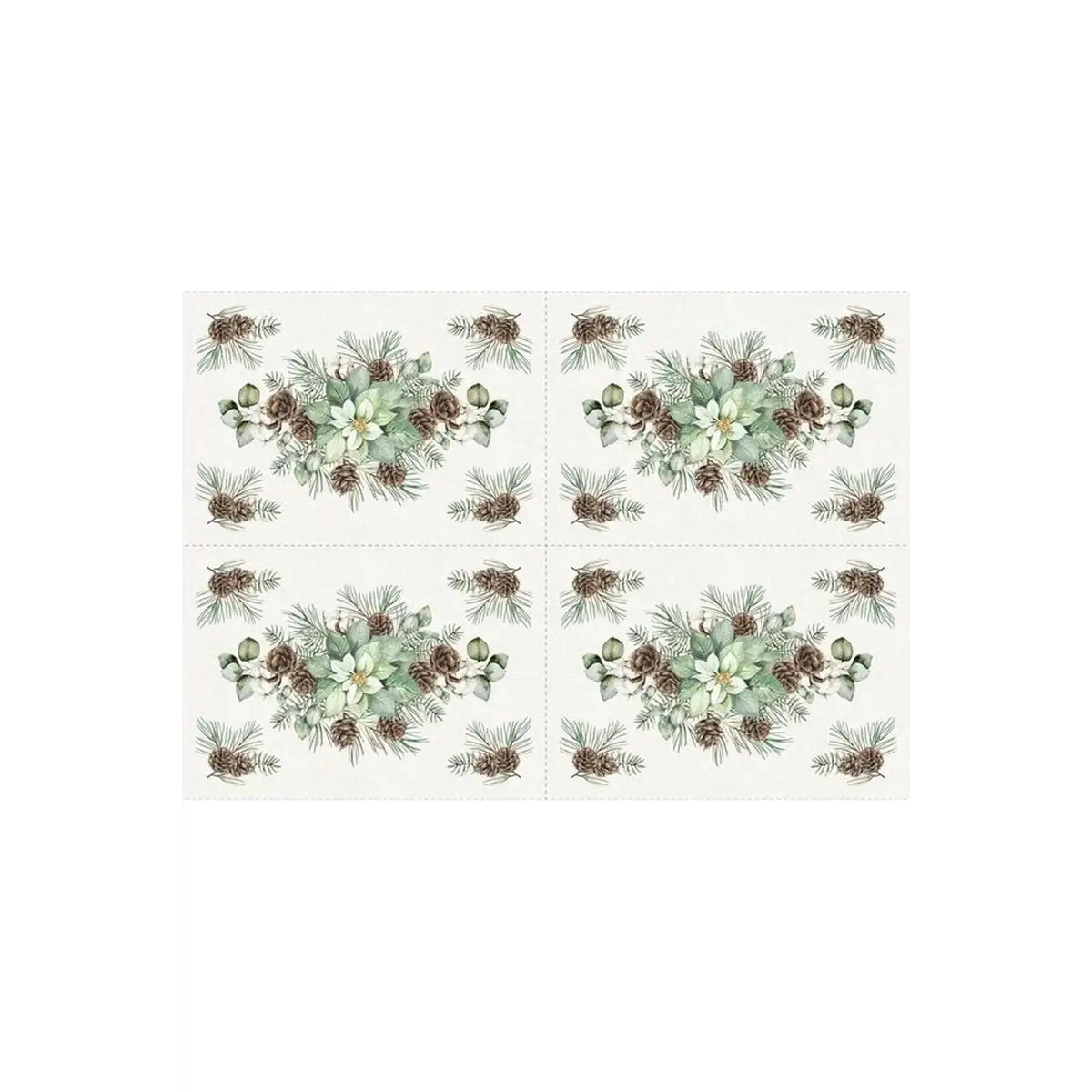 White Linen Christmas Christmas Placemats - DP25427-10