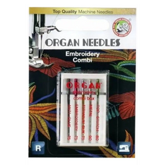Needles Organ Embroidery Assorted Sizes 5pk