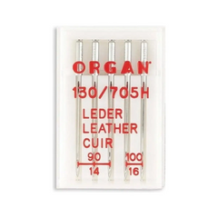 Organ Brand Domestic Needles - System: Leather 15x1, 130/705H - 5/Pack