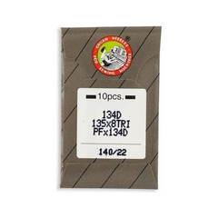 Organ Brand Industrial Machine Needles - System: 134D, 135x8TRI, PFx134D, SY1981 LEATHER - 10/Pack