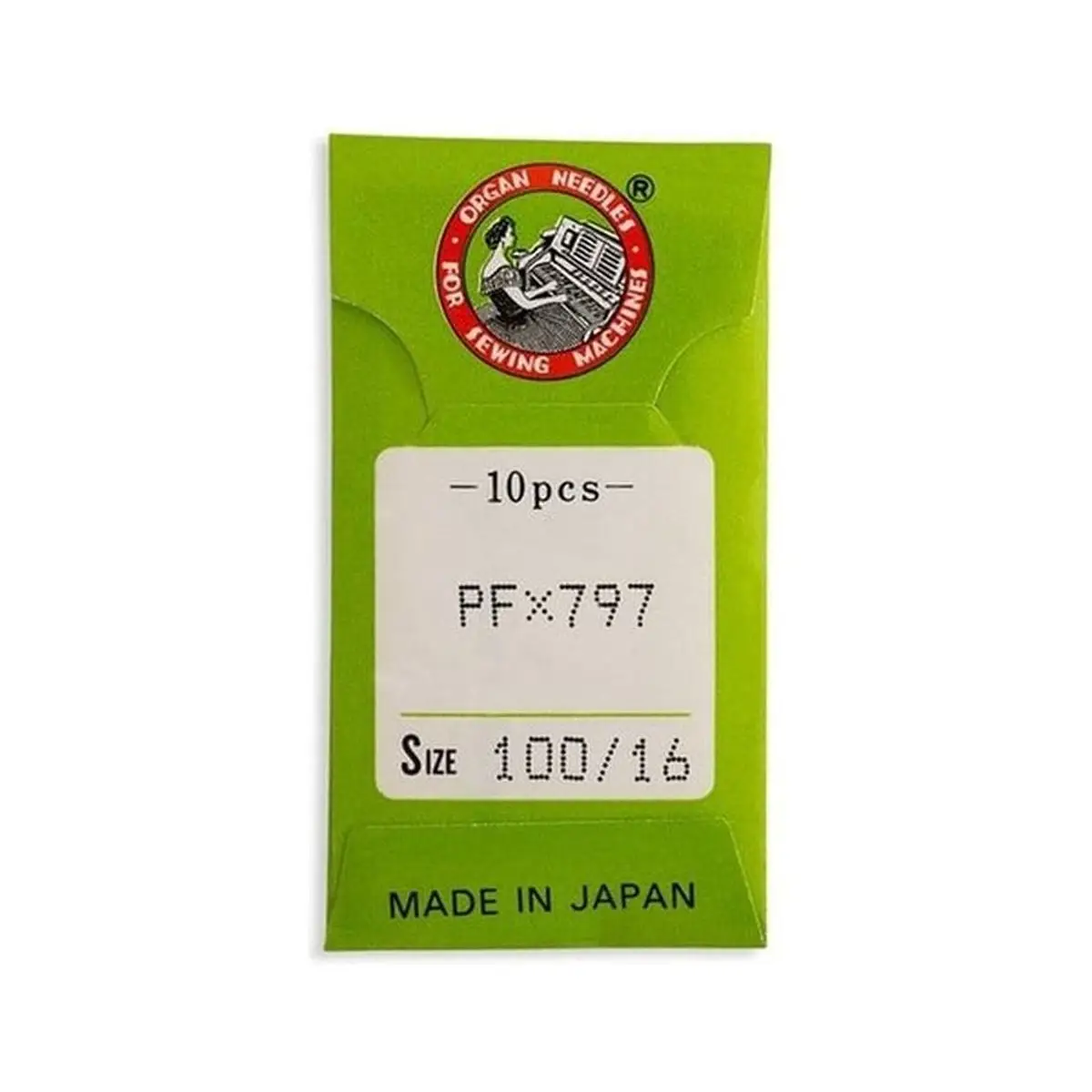 Organ Brand Industrial Machine Needles - System: 134K/556KH, 797KH, 135x9, PFx797 - 10/Pack