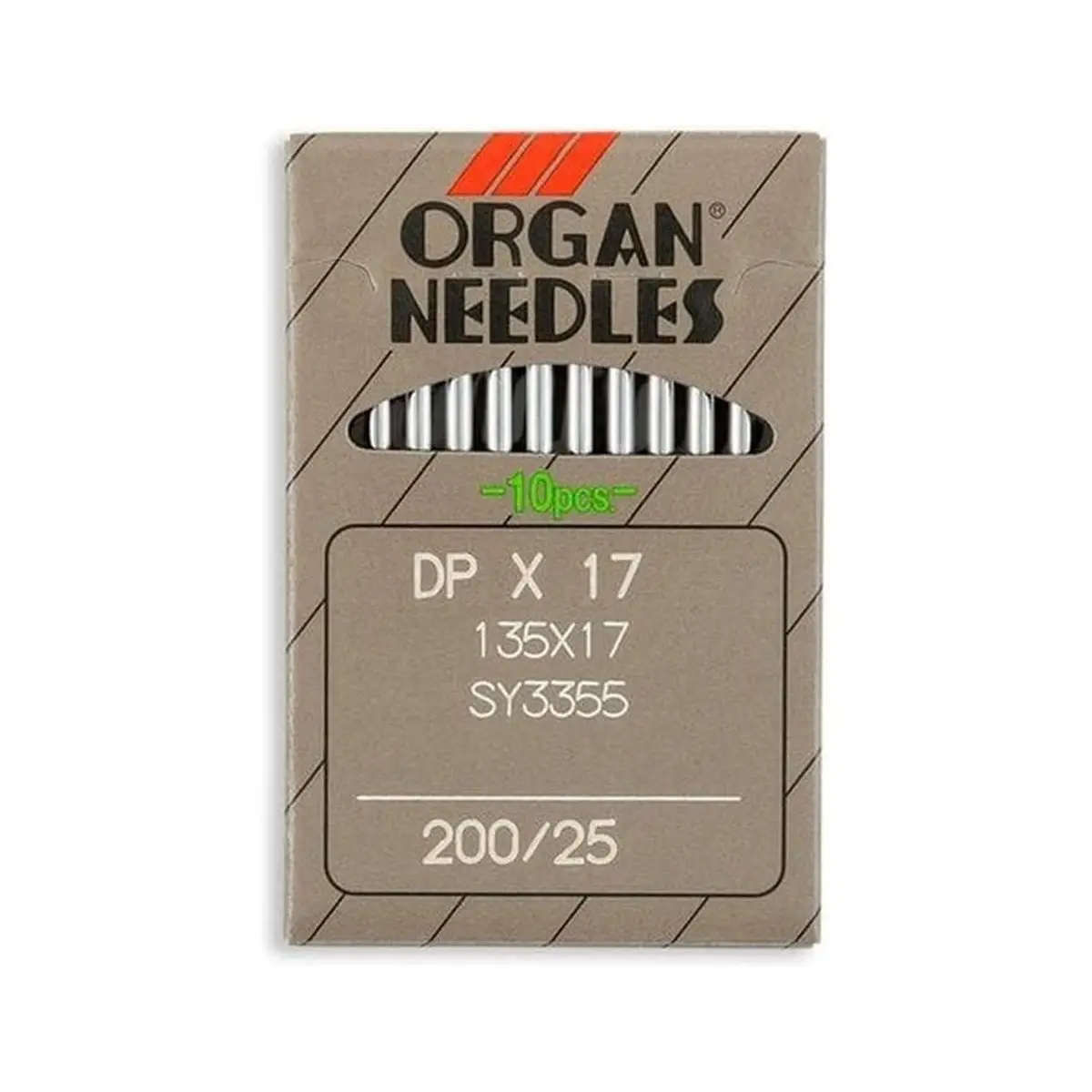 Organ Brand Industrial Machine Needles - System: 135x17, DPx17 - 10/Pack