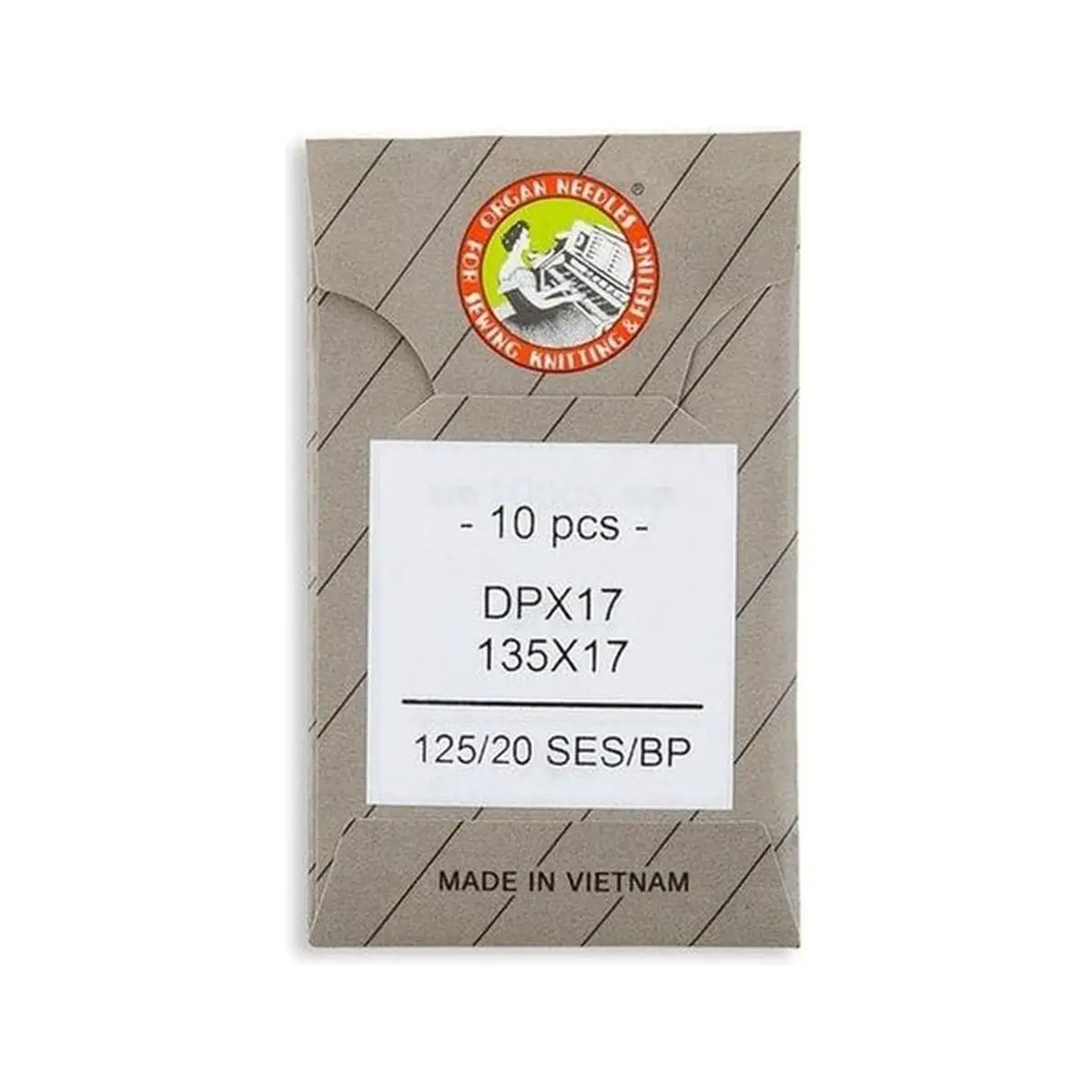 Organ Brand Industrial Machine Needles - System: 135x17, DPx17 - 10/Pack