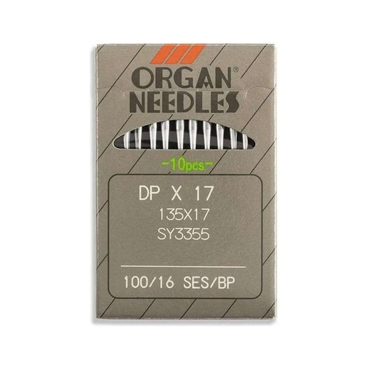 Organ Brand Industrial Machine Needles - System: 135x17, DPx17 - 10/Pack