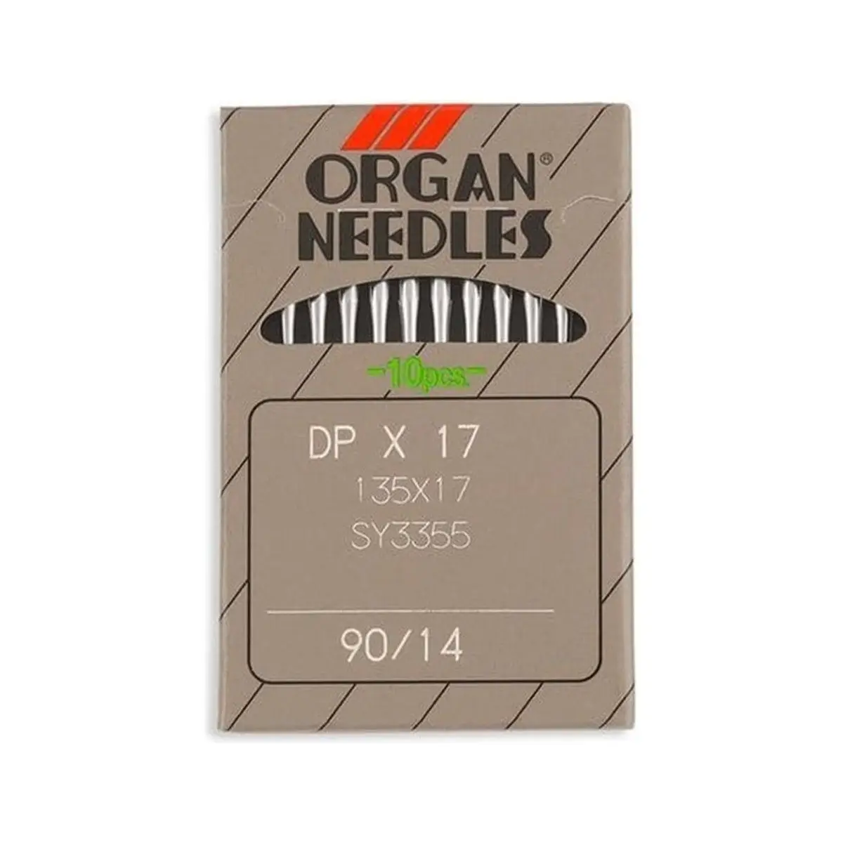 Organ Brand Industrial Machine Needles - System: 135x17, DPx17 - 10/Pack