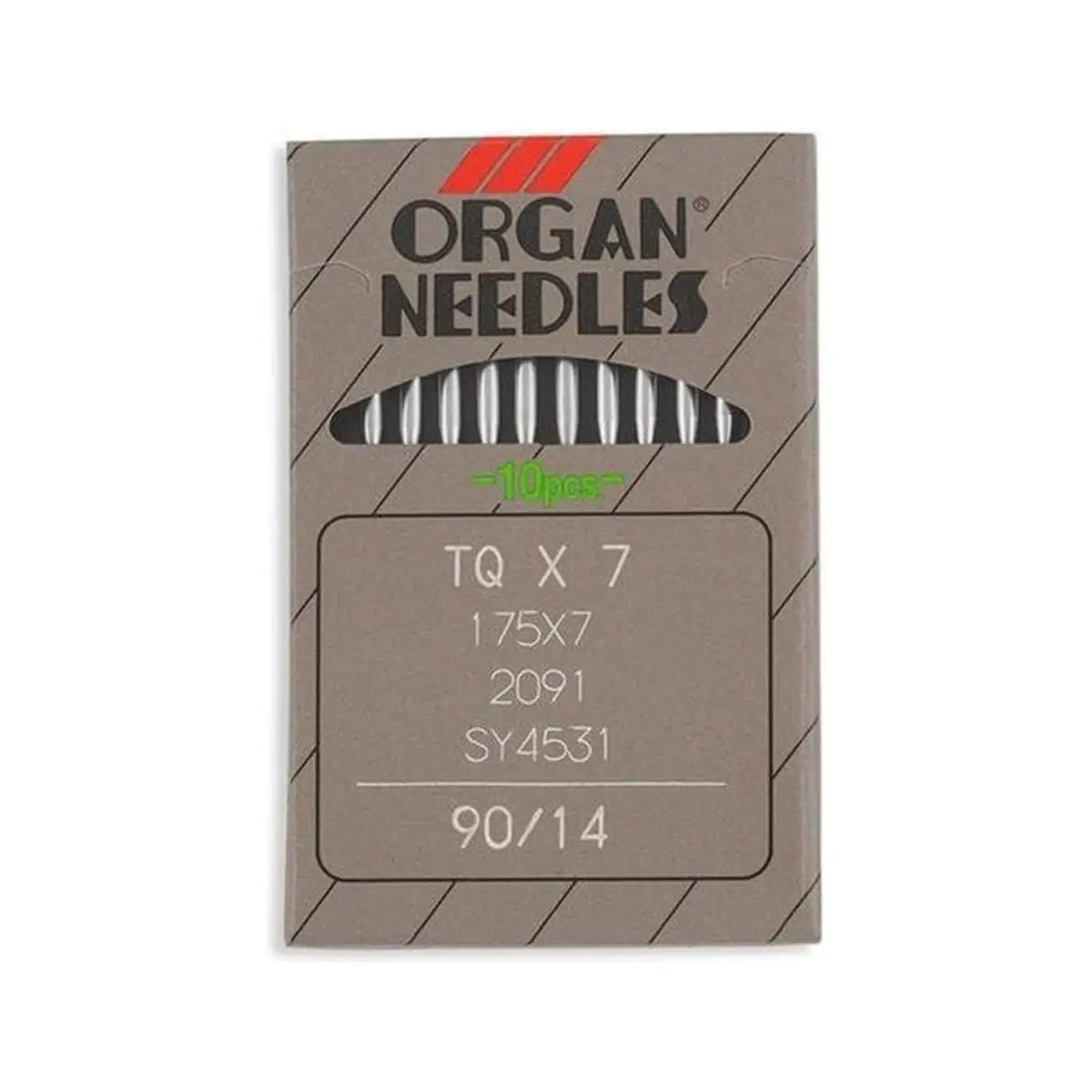 Organ Brand Industrial Machine Needles - System: 175x7, TQx7, SY4531, 2091 - 10/Pack