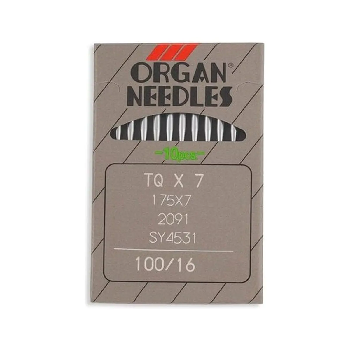 Organ Brand Industrial Machine Needles - System: 175x7, TQx7, SY4531, 2091 - 10/Pack