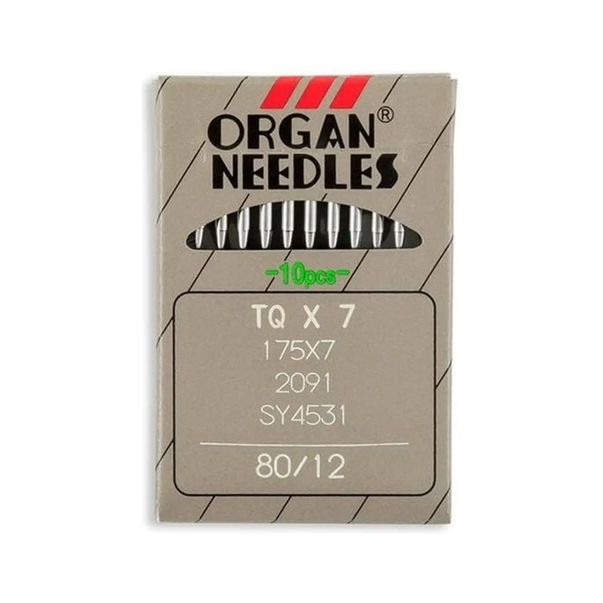 Organ Brand Industrial Machine Needles - System: 175x7, TQx7, SY4531, 2091 - 10/Pack