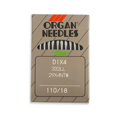 Organ Brand Industrial Machine Needles - System: 29x4NTW, DIx4, 332LL - 10/Pack