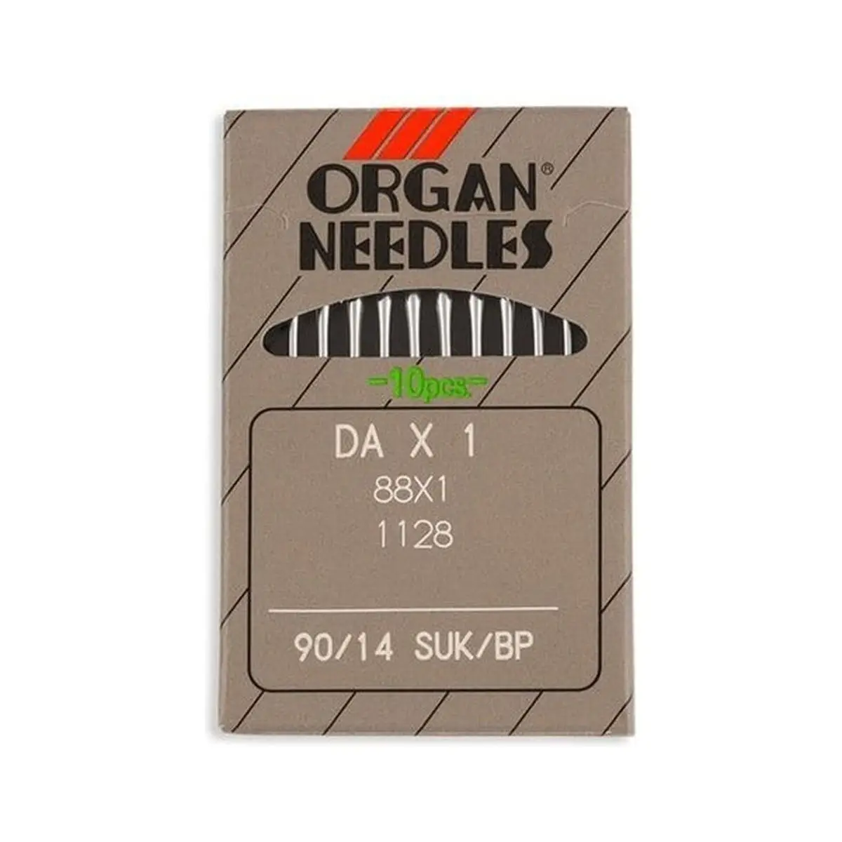 Organ Brand Industrial Machine Needles - System: 88x1, DAx1, 1128 - 10/Pack