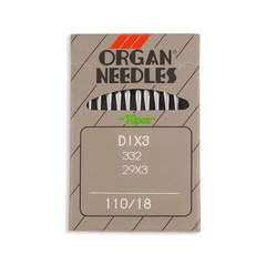 Organ Brand Industrial Machine Needles - System: DIx3, 332, 29x3 - 10/Pack