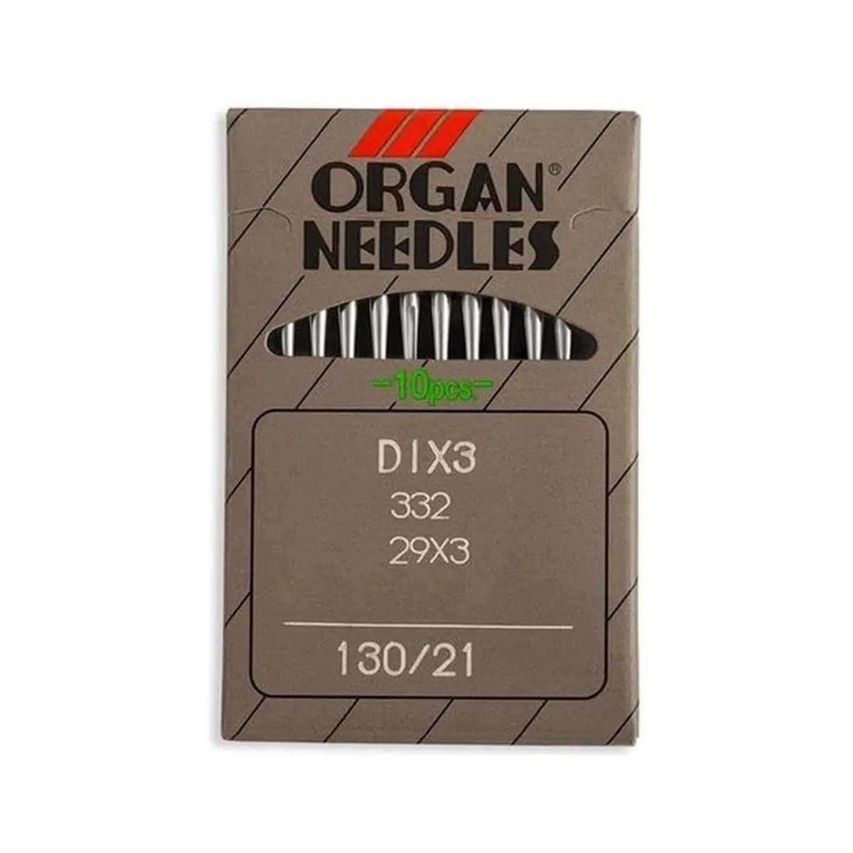 Organ Brand Industrial Machine Needles - System: DIx3, 332, 29x3 - 10/Pack