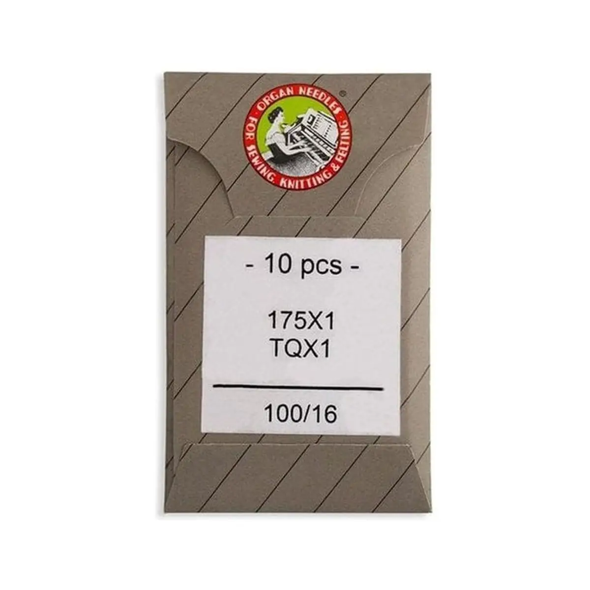 Organ Brand Industrial Machine Needles - System: Qx1, 175x1, 1985, SY2851, 175x1FS, CDx471 - 10/Pack