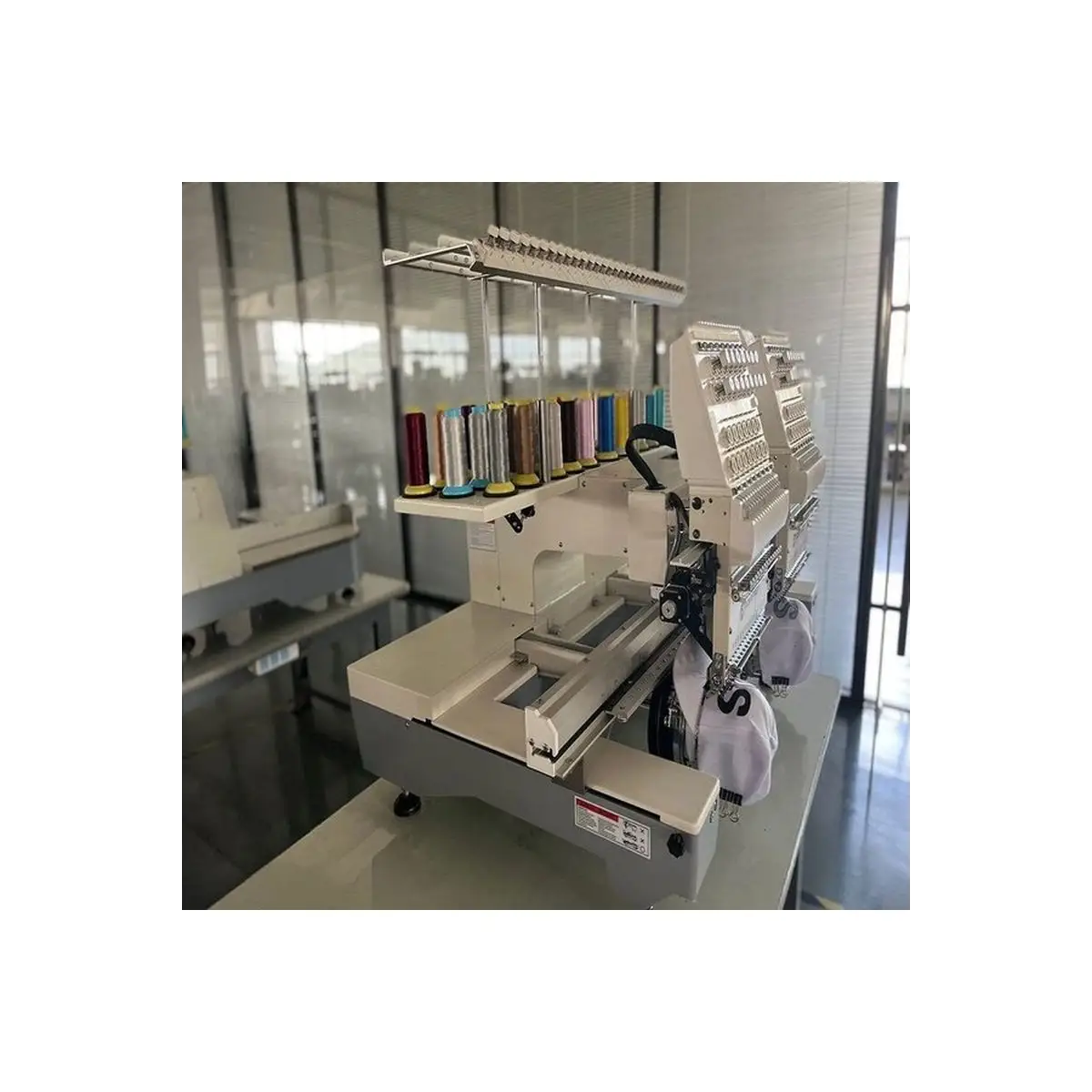 Promaker M-1502 Twin Head 15 Multi Needle Embroidery Machine, Incl Optional Accessories & Stand