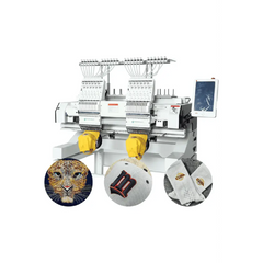 Promaker M-1502 Twin Head 15 Multi Needle Embroidery Machine, Incl Optional Accessories & Stand