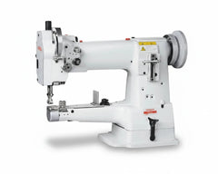 Rugged PB-335B Single Needle Cylinder Bed Industrial Machine with Unison Feed Lockstitch Cpl w/Table & Servo Motor