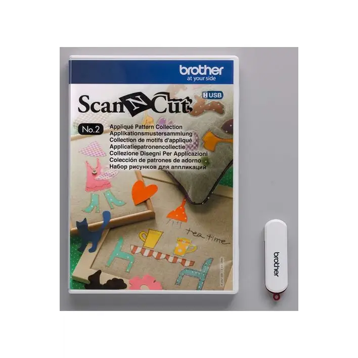 Scan'N'Cut Pattern Collection USB #2 Applique Patterns, Brother