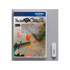 Scan'N'Cut Pattern Collection USB #2 Applique Patterns, Brother