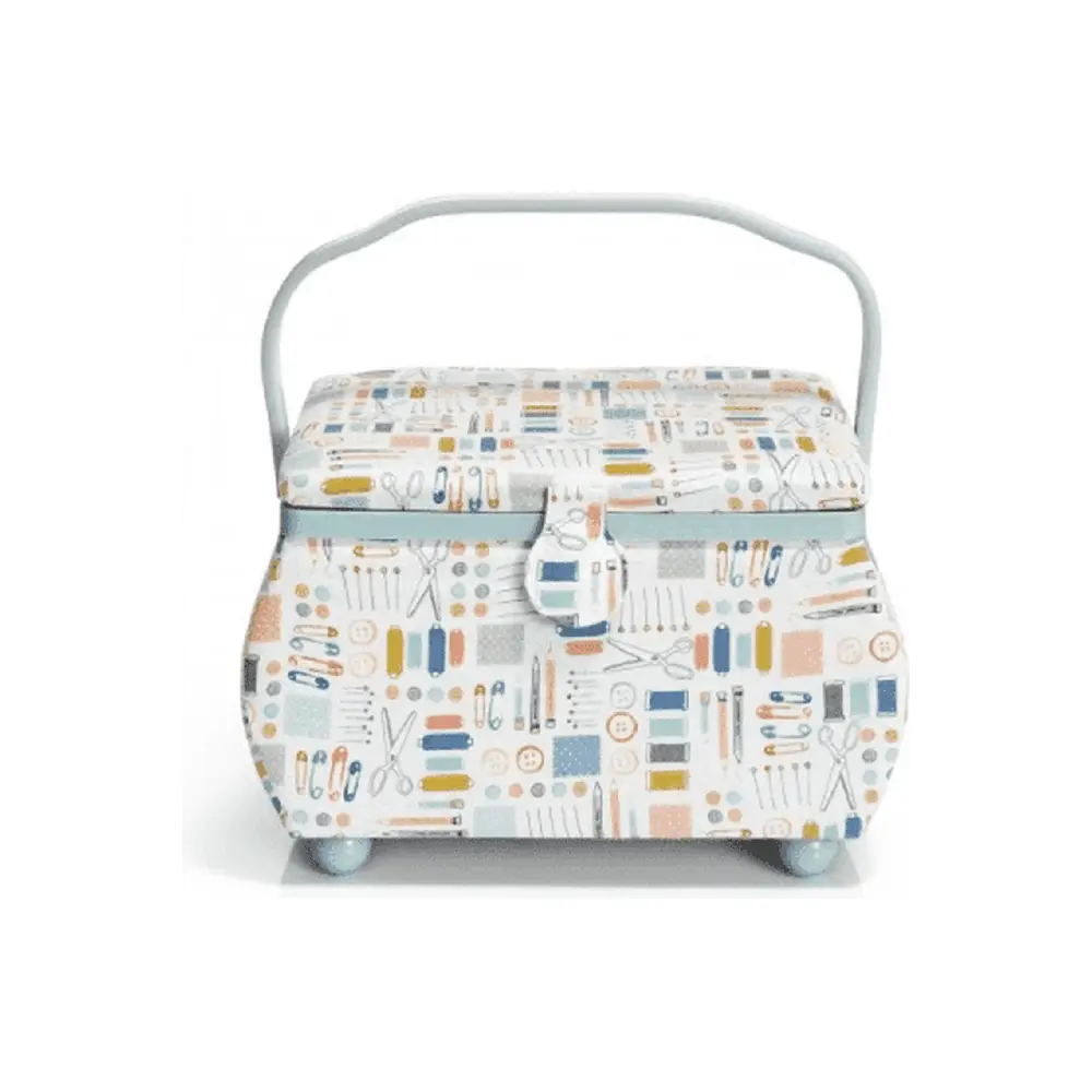 Sewing Basket Needle & Thread 12.5 x 8 x 8.25" #D612045
