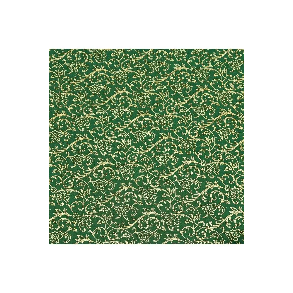 Fabric, Siltex Fabrics, Metallic Christmas Collection - Metallic Vines