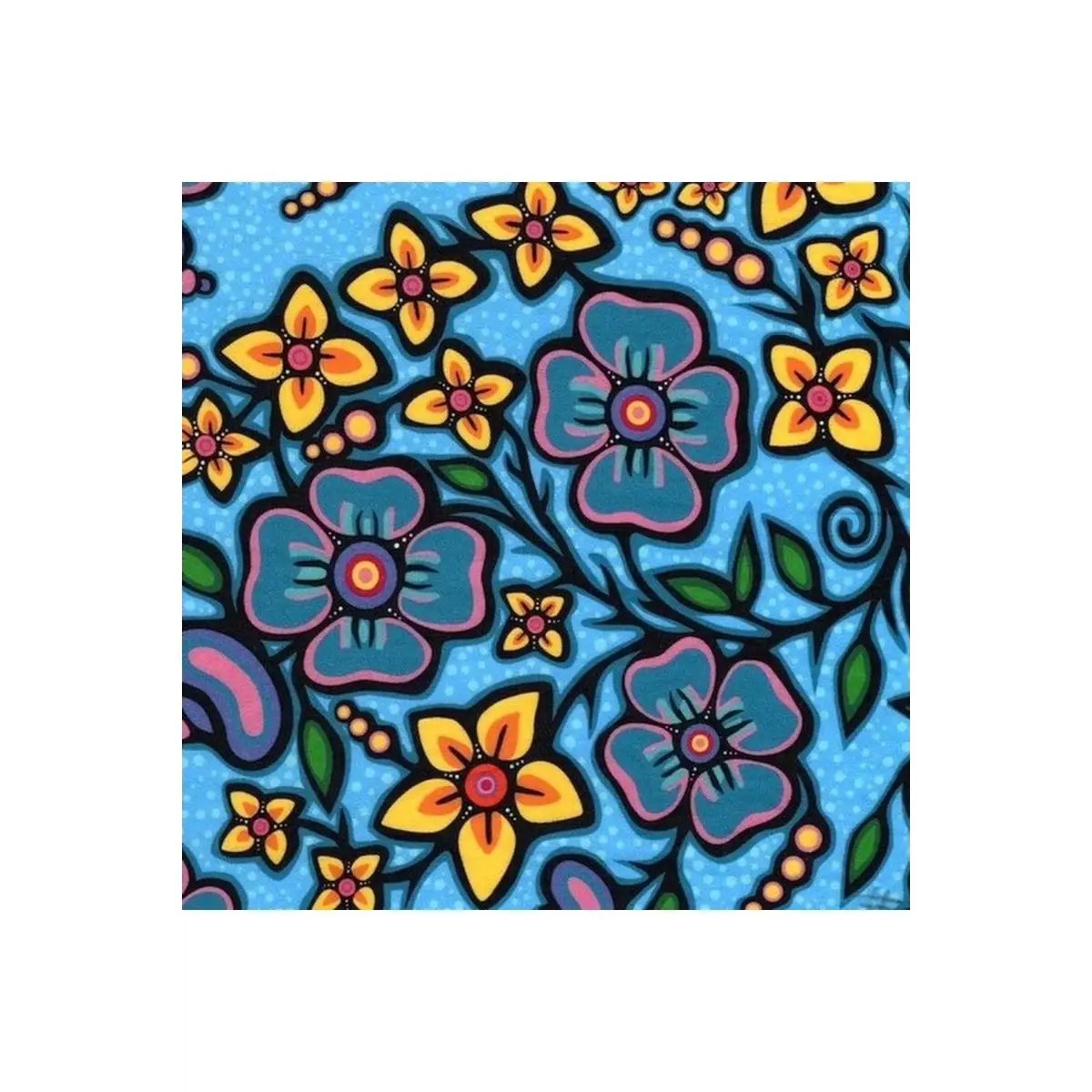 Ojibway Florals Turquoise - JT-OF01-TURQ