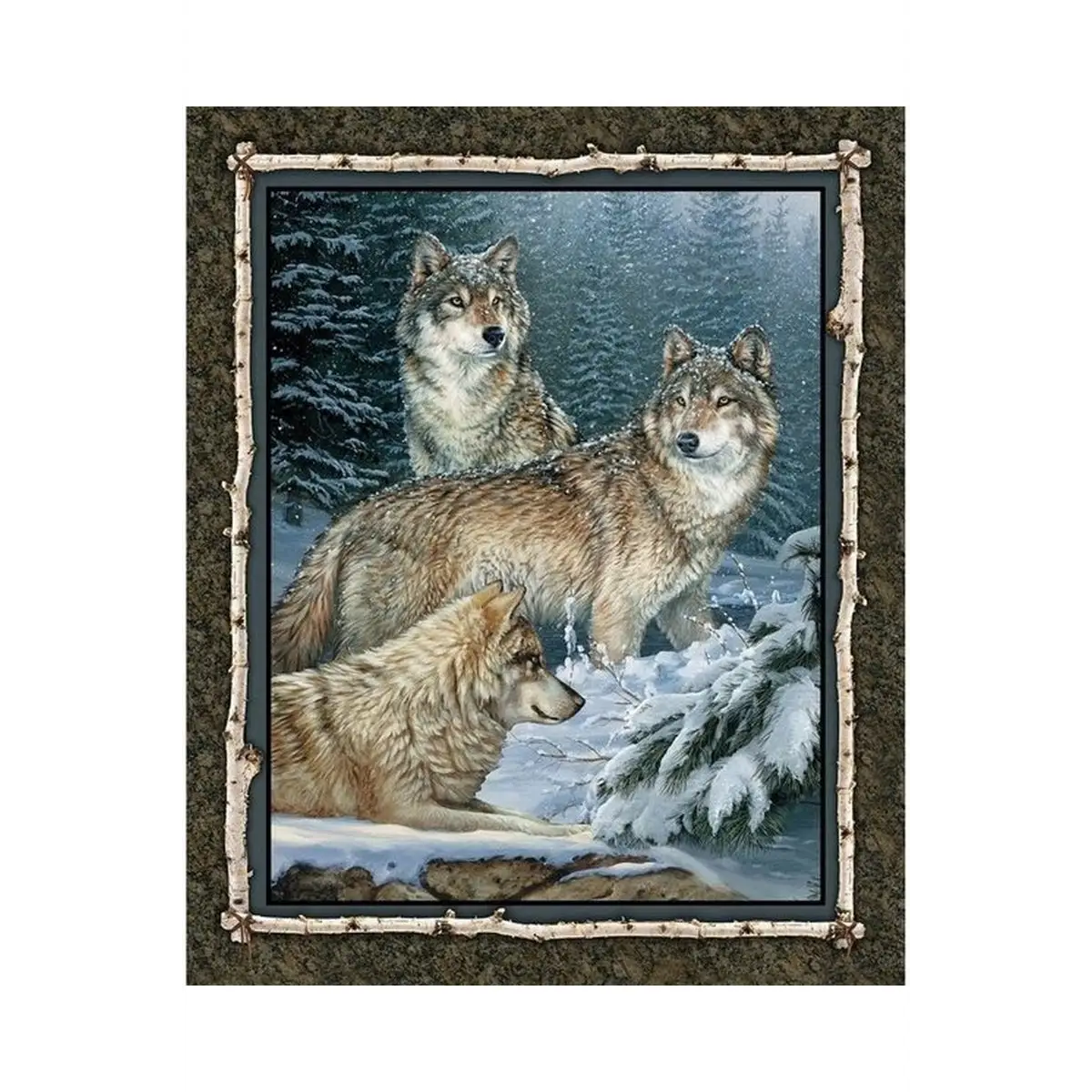 Contemplation Wall Panel Wolves - 49479