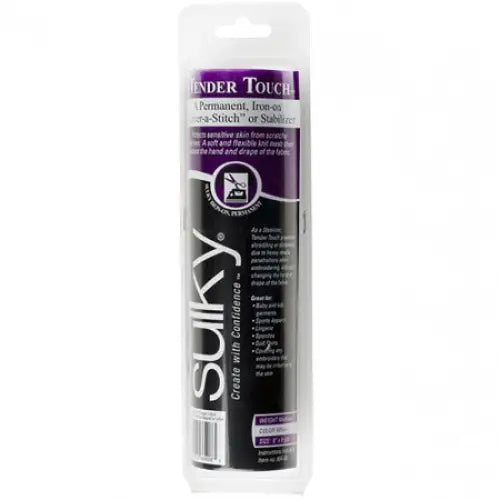 Sulky Cut Away Tender Touch Iron-On Backing White 8in x 9yds - Stabilizer