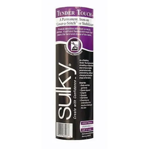 Sulky Cut Away Tender Touch Iron-On Backing White 8in x 9yds - Stabilizer