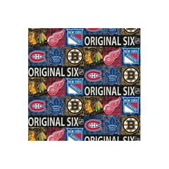 NHL Original Six Distressed Logo Allover Cotton