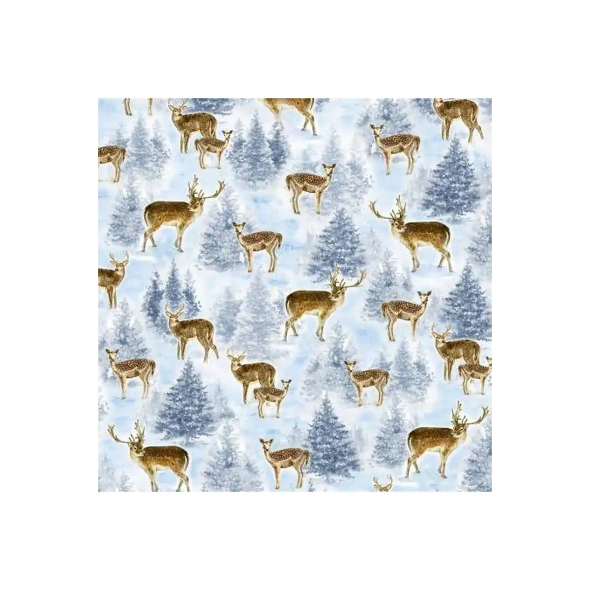 Blue Winter Deer