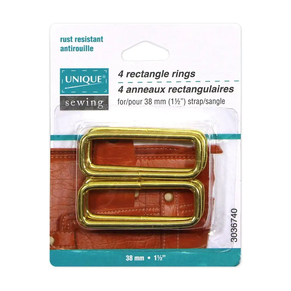 UNIQUE SEWING Rectangle Rings - 38mm 1 1/2" - 4 pcs.