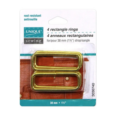 UNIQUE SEWING Rectangle Rings - 38mm 1 1/2" - 4 pcs.