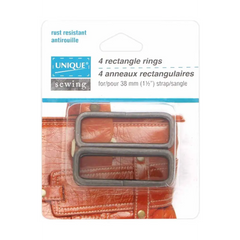 UNIQUE SEWING Rectangle Rings - 38mm 1 1/2" - 4 pcs.