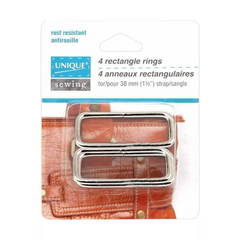 UNIQUE SEWING Rectangle Rings - 38mm 1 1/2" - 4 pcs.
